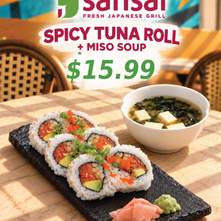 Spicy Tuna Roll + Miso Soup