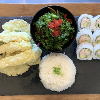 Tempura and Cali Roll Combo Plate