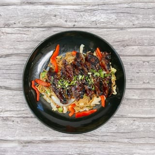 Yakisoba Noodles and Steak